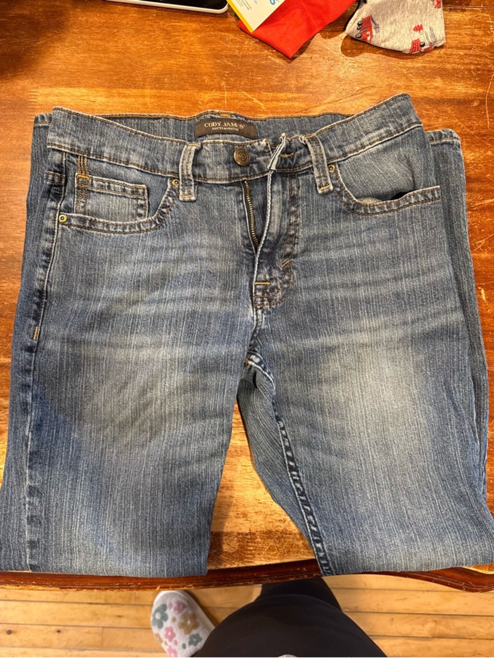 Men's Slim Straight Jeans in Faded Blue - Cody James